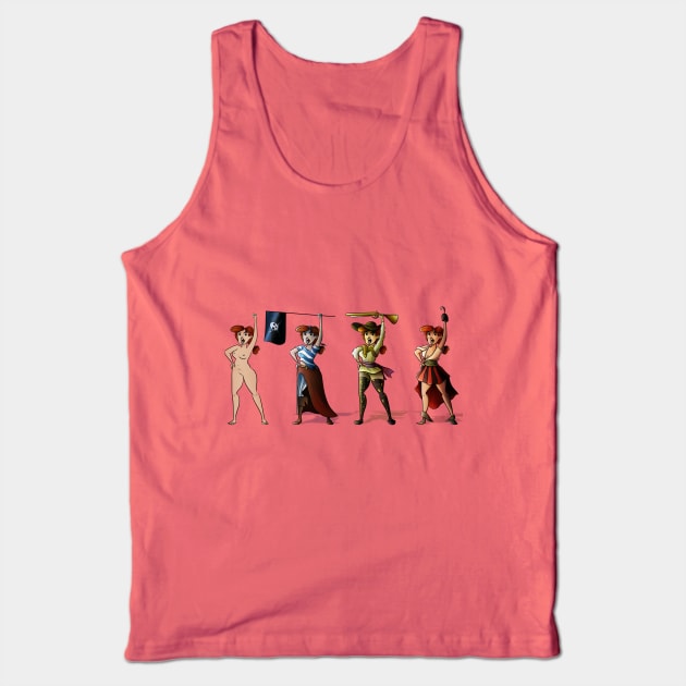 Pirate Girl 3 Tank Top by Eterea